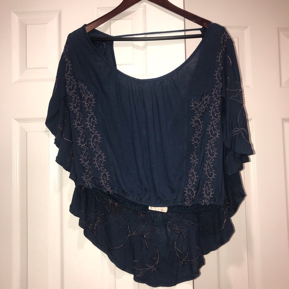 Free People New World Jersey Sevilla Blouse Sz XS - Picture 4 of 6